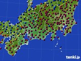 2015年01月13日の東海地方のアメダス(日照時間)