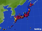 アメダス実況(日照時間)(2015年01月13日)