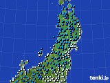 2015年01月13日の東北地方のアメダス(気温)