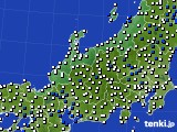 北陸地方のアメダス実況(風向・風速)(2015年01月13日)