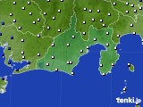 2015年01月13日の静岡県のアメダス(風向・風速)