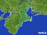 2015年01月13日の三重県のアメダス(風向・風速)