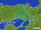 兵庫県のアメダス実況(風向・風速)(2015年01月13日)