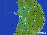 2015年01月13日の秋田県のアメダス(風向・風速)