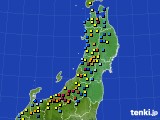 2015年01月14日の東北地方のアメダス(積雪深)