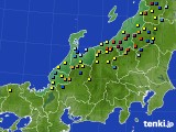 北陸地方のアメダス実況(積雪深)(2015年01月14日)