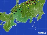 東海地方のアメダス実況(積雪深)(2015年01月14日)