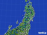 東北地方のアメダス実況(気温)(2015年01月14日)