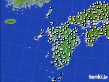 九州地方のアメダス実況(風向・風速)(2015年01月14日)