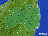 福島県のアメダス実況(風向・風速)(2015年01月14日)