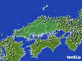 中国地方のアメダス実況(降水量)(2015年01月15日)