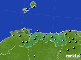 鳥取県のアメダス実況(降水量)(2015年01月15日)