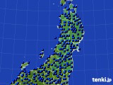 東北地方のアメダス実況(日照時間)(2015年01月15日)