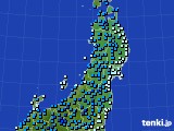 東北地方のアメダス実況(気温)(2015年01月15日)