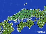 2015年01月15日の中国地方のアメダス(気温)