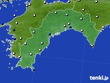 高知県のアメダス実況(風向・風速)(2015年01月15日)