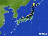 アメダス実況(積雪深)(2015年01月16日)