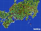 2015年01月16日の東海地方のアメダス(日照時間)