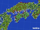 四国地方のアメダス実況(日照時間)(2015年01月16日)