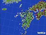 九州地方のアメダス実況(日照時間)(2015年01月16日)