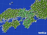 近畿地方のアメダス実況(風向・風速)(2015年01月16日)