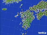 九州地方のアメダス実況(風向・風速)(2015年01月16日)