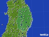 岩手県のアメダス実況(風向・風速)(2015年01月16日)