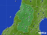 山形県のアメダス実況(風向・風速)(2015年01月16日)