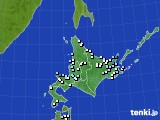 北海道地方のアメダス実況(降水量)(2015年01月17日)