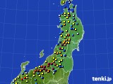 2015年01月17日の東北地方のアメダス(積雪深)