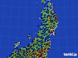 東北地方のアメダス実況(日照時間)(2015年01月17日)