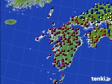 九州地方のアメダス実況(日照時間)(2015年01月17日)