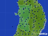 秋田県のアメダス実況(気温)(2015年01月17日)