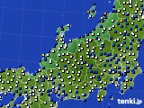 北陸地方のアメダス実況(風向・風速)(2015年01月17日)