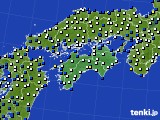 2015年01月17日の四国地方のアメダス(風向・風速)