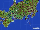 2015年01月18日の東海地方のアメダス(日照時間)