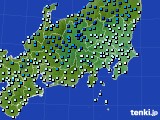 関東・甲信地方のアメダス実況(気温)(2015年01月18日)