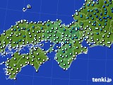 近畿地方のアメダス実況(気温)(2015年01月18日)