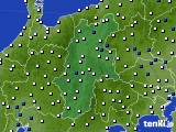 長野県のアメダス実況(風向・風速)(2015年01月18日)