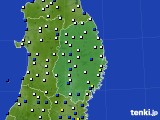 岩手県のアメダス実況(風向・風速)(2015年01月18日)