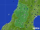 山形県のアメダス実況(風向・風速)(2015年01月18日)