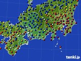 2015年01月19日の東海地方のアメダス(日照時間)