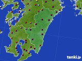 2015年01月19日の宮崎県のアメダス(日照時間)