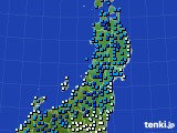 2015年01月19日の東北地方のアメダス(気温)