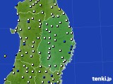 岩手県のアメダス実況(風向・風速)(2015年01月19日)