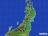 2015年01月20日の東北地方のアメダス(積雪深)