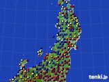東北地方のアメダス実況(日照時間)(2015年01月20日)