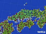 中国地方のアメダス実況(日照時間)(2015年01月20日)