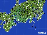 東海地方のアメダス実況(風向・風速)(2015年01月20日)