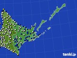 道東のアメダス実況(風向・風速)(2015年01月20日)